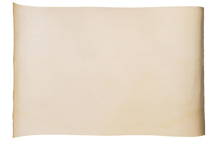 PSD retro torn aged paper scrolls crumpled paper ancient monuments on an empty background