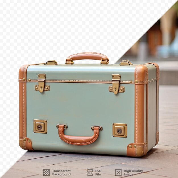 PSD 透明な背景にレトロな旅行スーツケース