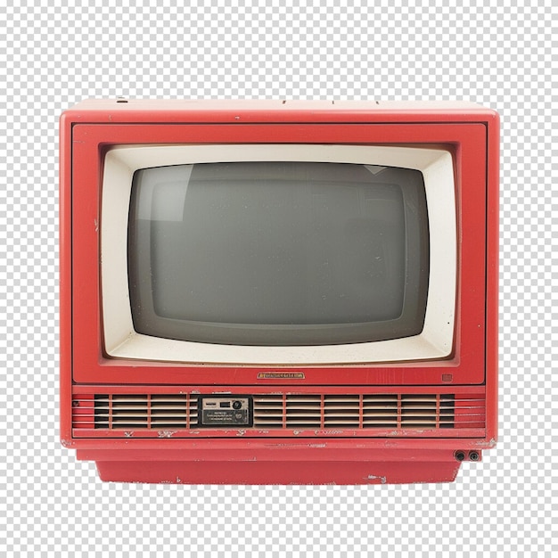 PSD retro tv isolated on transparent background