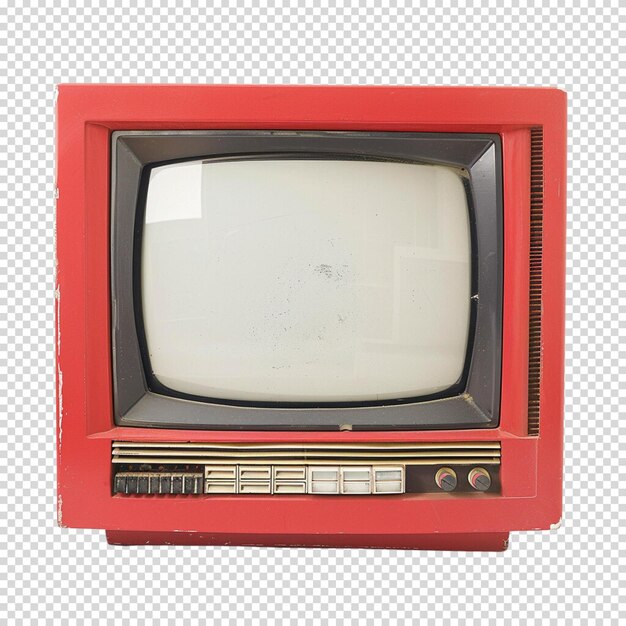 PSD retro tv isolated on transparent background