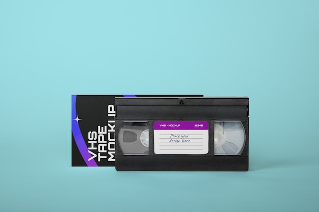 PSD Ретро кассета vhs с футляром