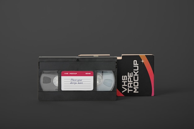 Retro vhs tape with case