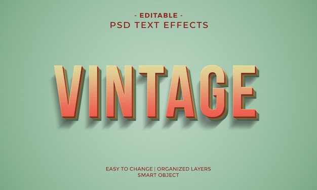 Retro vintage Cool text effect