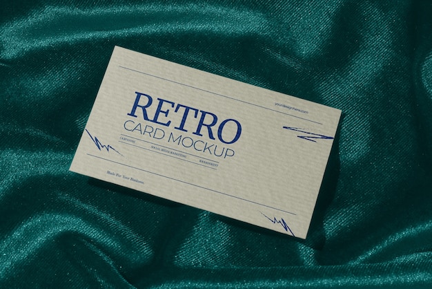 PSD retro visitekaartje mockup ontwerp