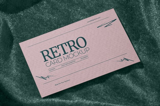 PSD retro visitekaartje mockup ontwerp