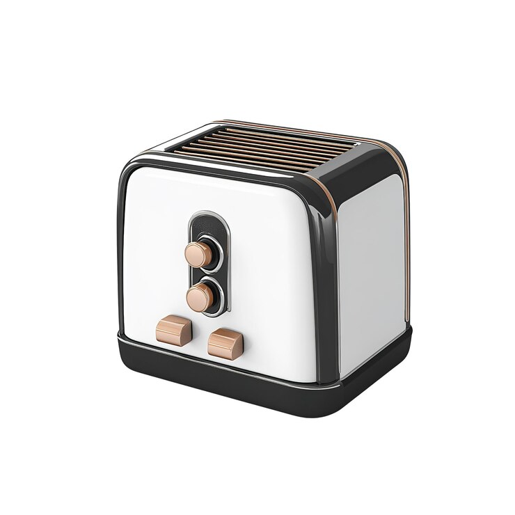 PSD retrochic twoslice toaster modern kitchen appliance with vintage design