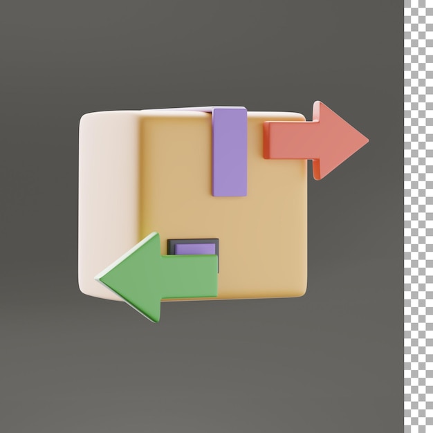 Возвратный пакет 3d иллюстрация