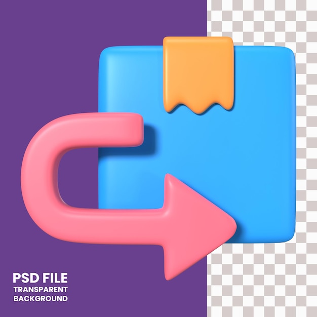 Return policy 3d illustration icon