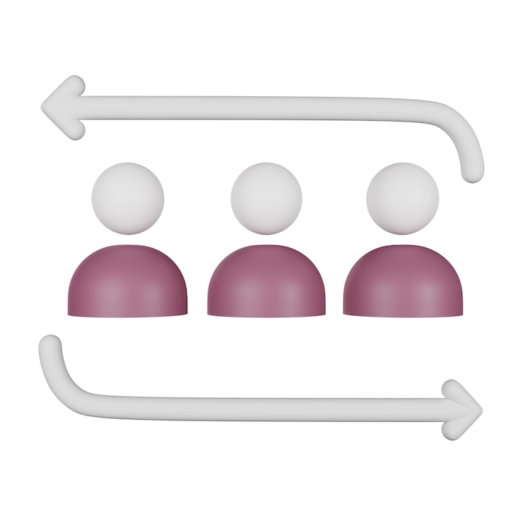 PSD returning visitor 3d icon illustration with transparent background