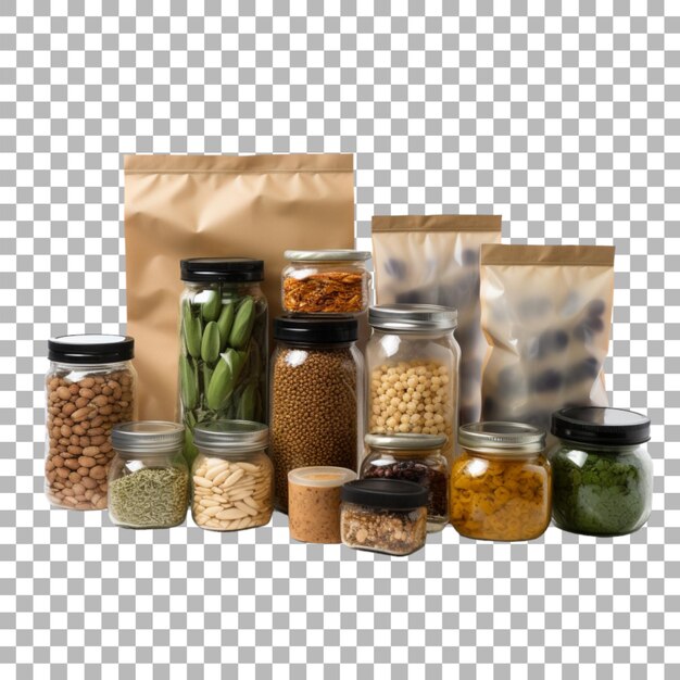 Reusable packaging on transparent background