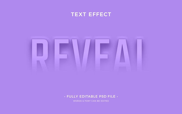 PSD reveal  text effect