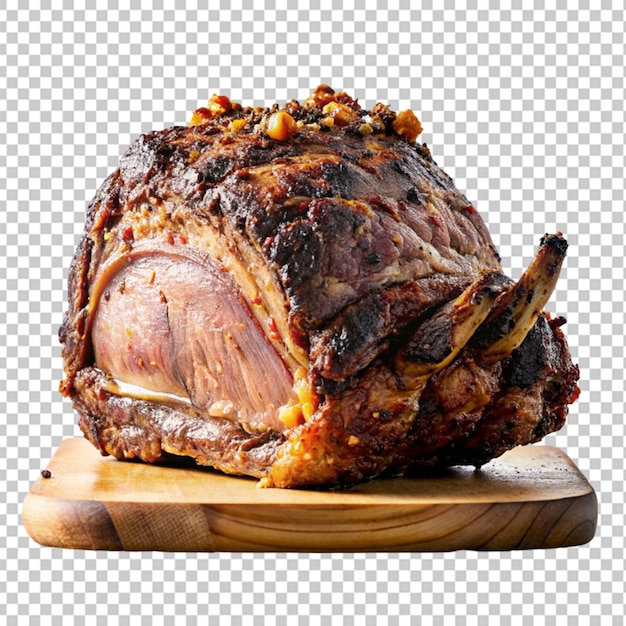 PSD reverse sear standing rib roast transparent background