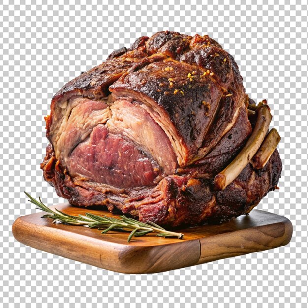 PSD reverse sear standing rib roast transparent background