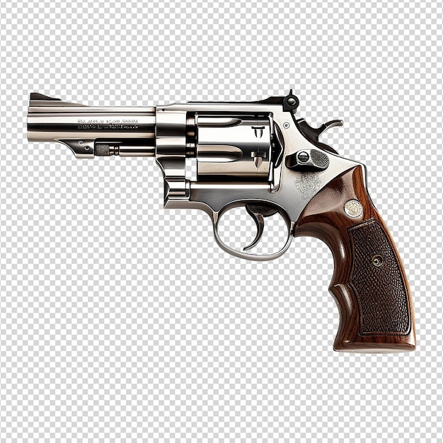 Revolver isolato su sfondo trasparente png