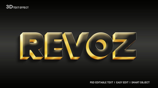 Revoz 3d Szablon Makiety Z Efektem Tekstu Premium