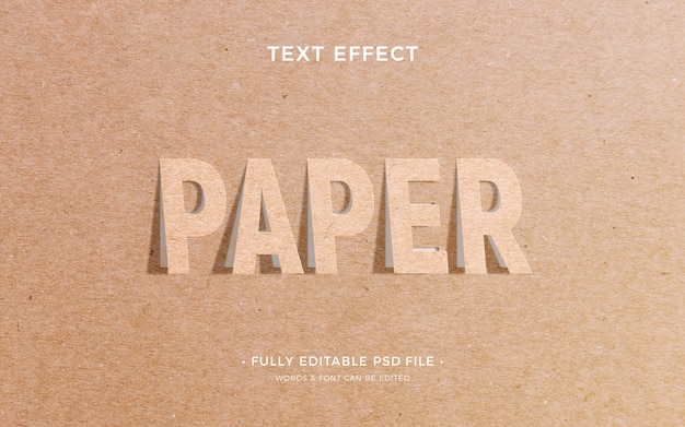 reycled paper text effect