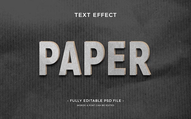 Reycled paper text effect