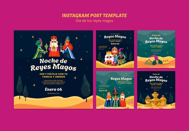 PSD reyes magos  instagram posts