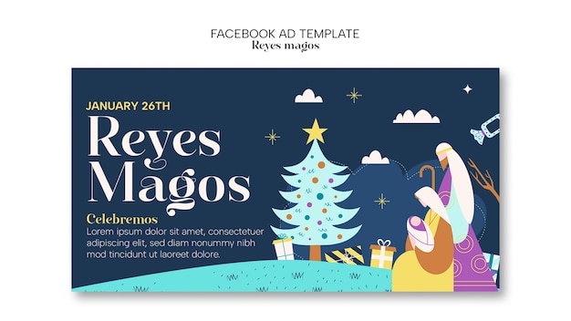 PSD reyes magos template design