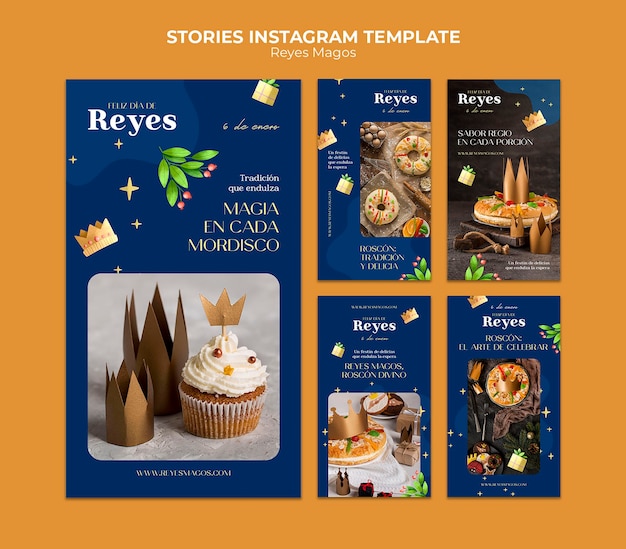 Reyes magos template design