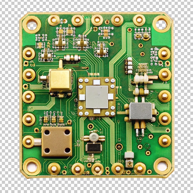 PSD rf-circuit op doorzichtige achtergrond