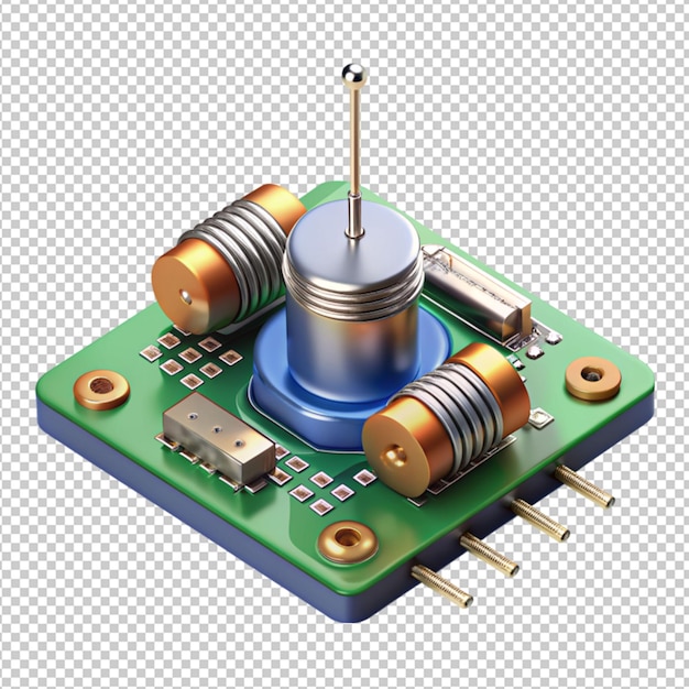 PSD rf circuit on transparent background