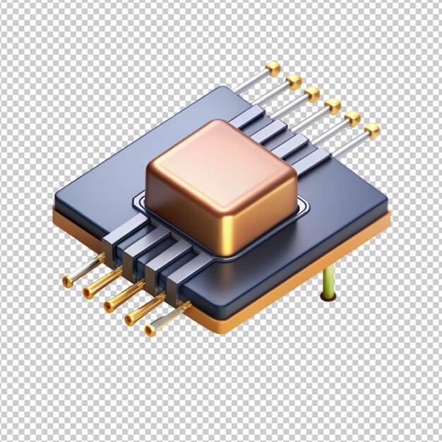 PSD rf circuit on transparent background