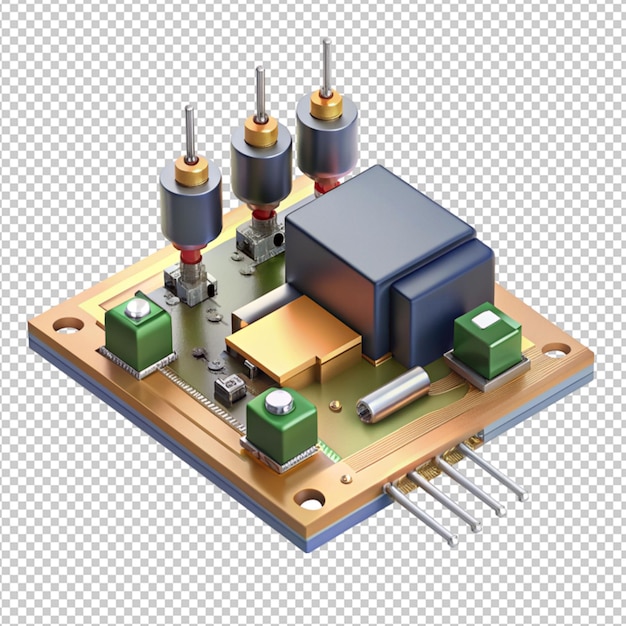 PSD rf circuit on transparent background