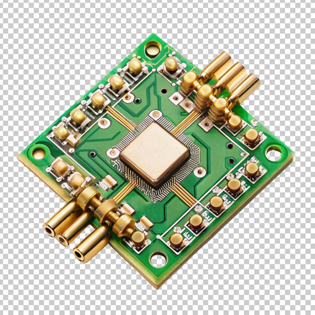 PSD rf circuit on transparent background