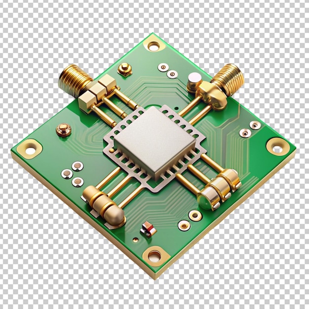 PSD rf circuit on transparent background