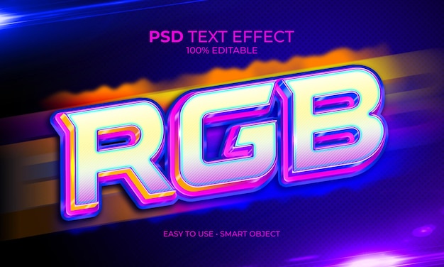 Rgb gaming light text effect