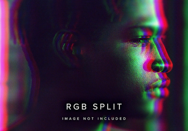 Rgb gesplitst psd-foto-effect