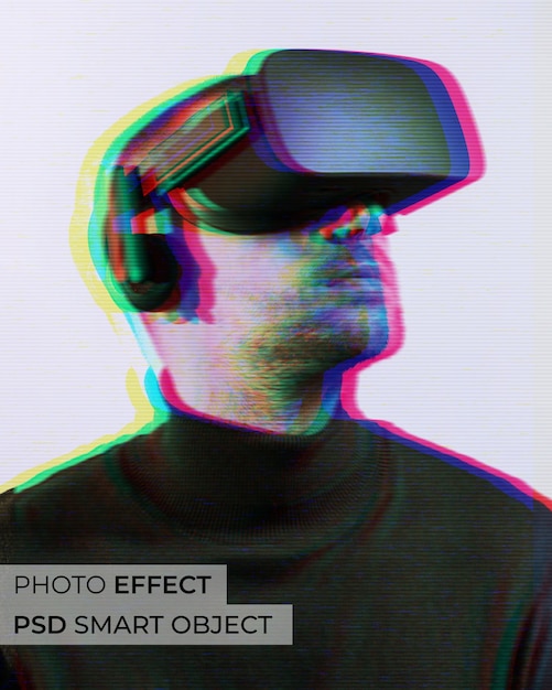 PSD rgb split channel photo effect