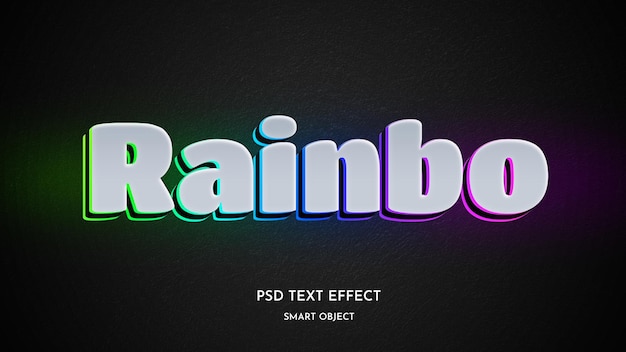 Текстовый эффект rgb, редактируемый игривый и забавный стиль текста