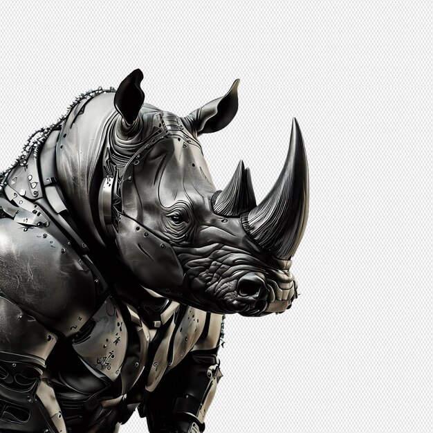 PSD rhino made of metal