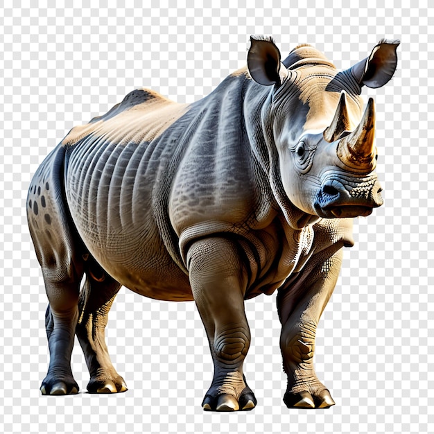 PSD rhino png geïsoleerd op doorzichtige achtergrond