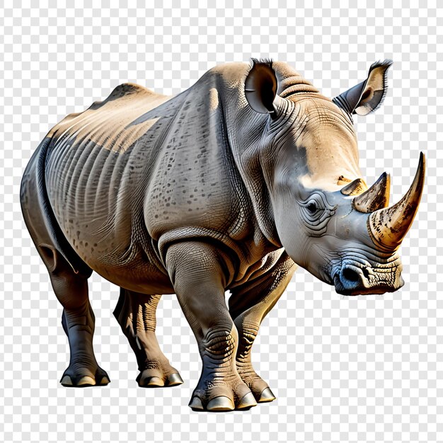 PSD rhino png isolated on transparent background