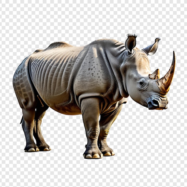 PSD rhino png izolowany na przezroczystym tle