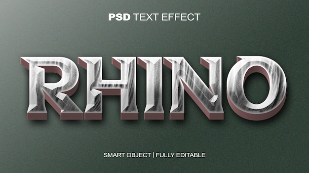 PSD rhino text effect