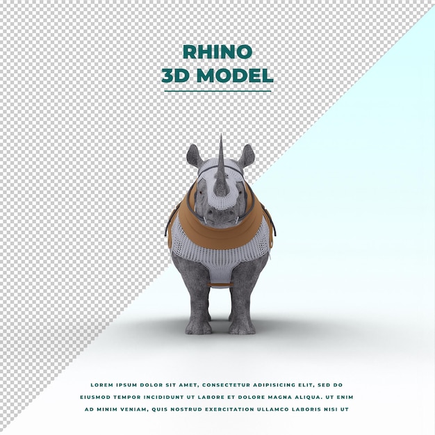 rhino with armor