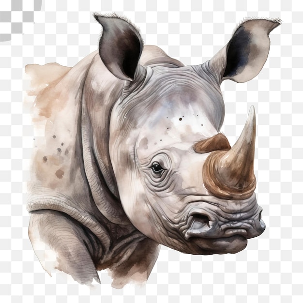 PSD the rhinoceros drawing - rhino png, transparent png