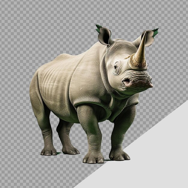 PSD rhinoceros isolated on transparent background png