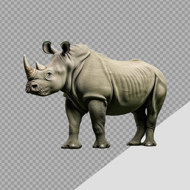 PSD rhinoceros isolated on transparent background png