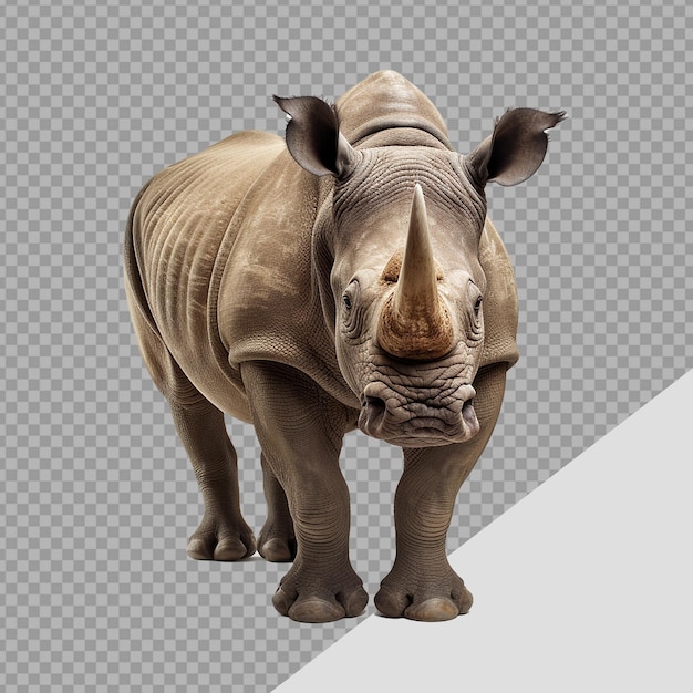 PSD rhinoceros isolated on transparent background png