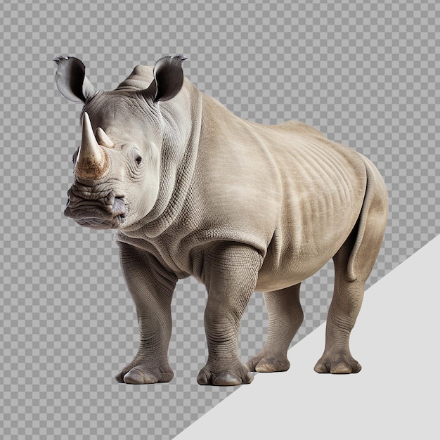 PSD rhinoceros isolated on transparent background png