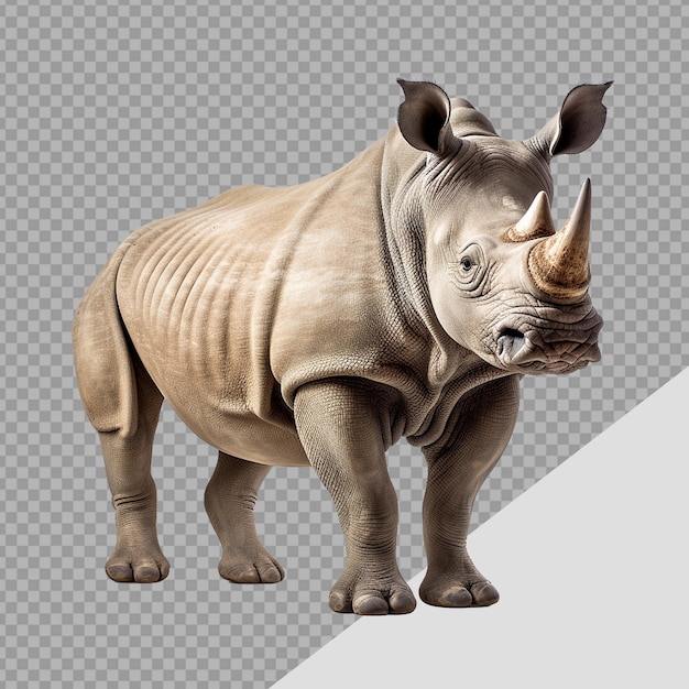 PSD rhinoceros png isolated on transparent background