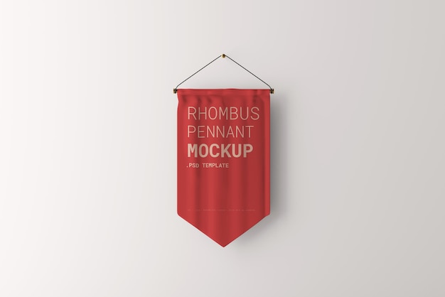 Rhombus pennant mockup