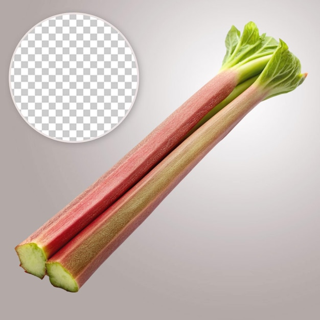PSD rhubarb isolated on transparent background