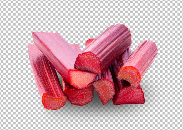 PSD rhubarb stalks on alpha layer