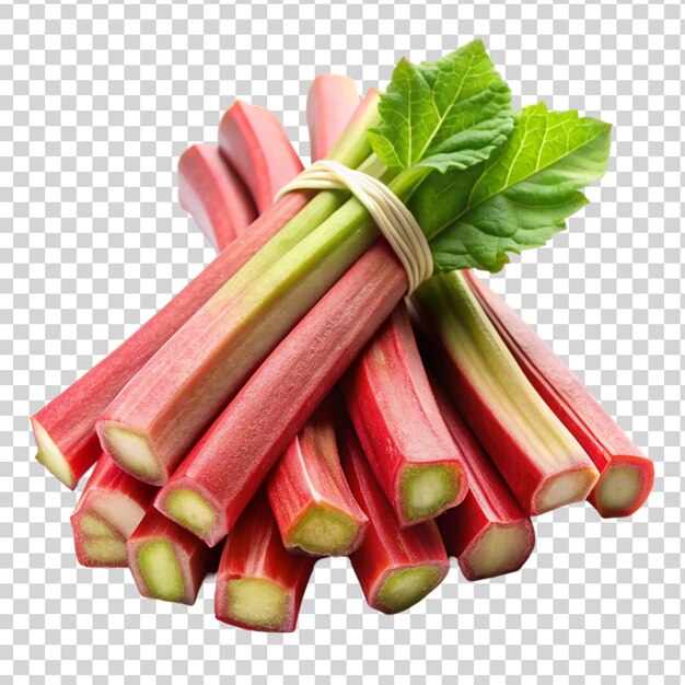 PSD rhubarb stalks isolated on transparent background